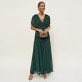 Vestido Largo Mujer Elegante Fluido – Escote V Y Diseño Sofisticado